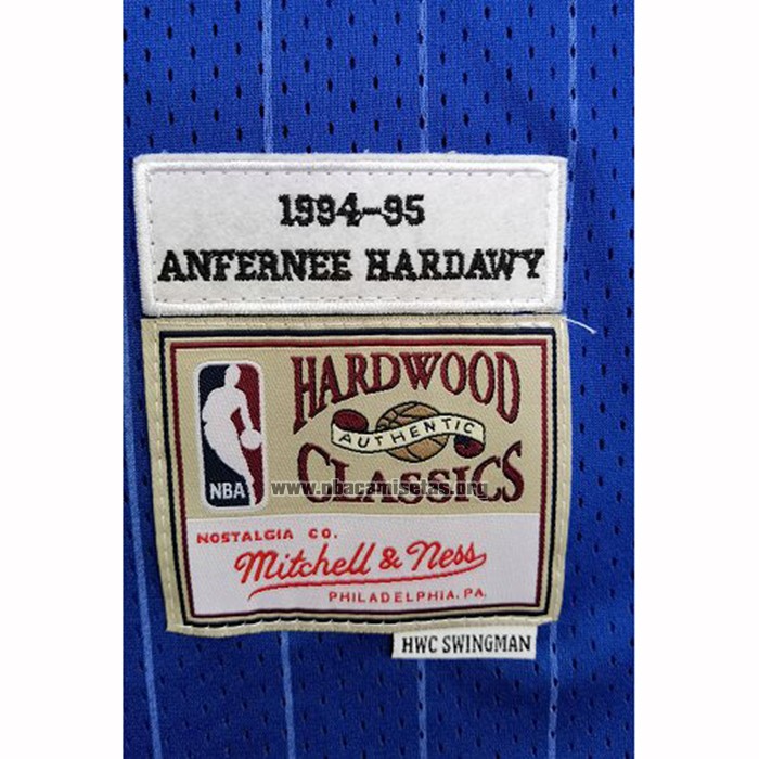 Camiseta Orlando Magic Anfernee Hardaway NO 1 Mitchell & Ness 1994-95 Azul